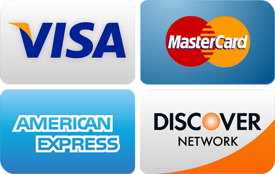 Credit Cards we accept